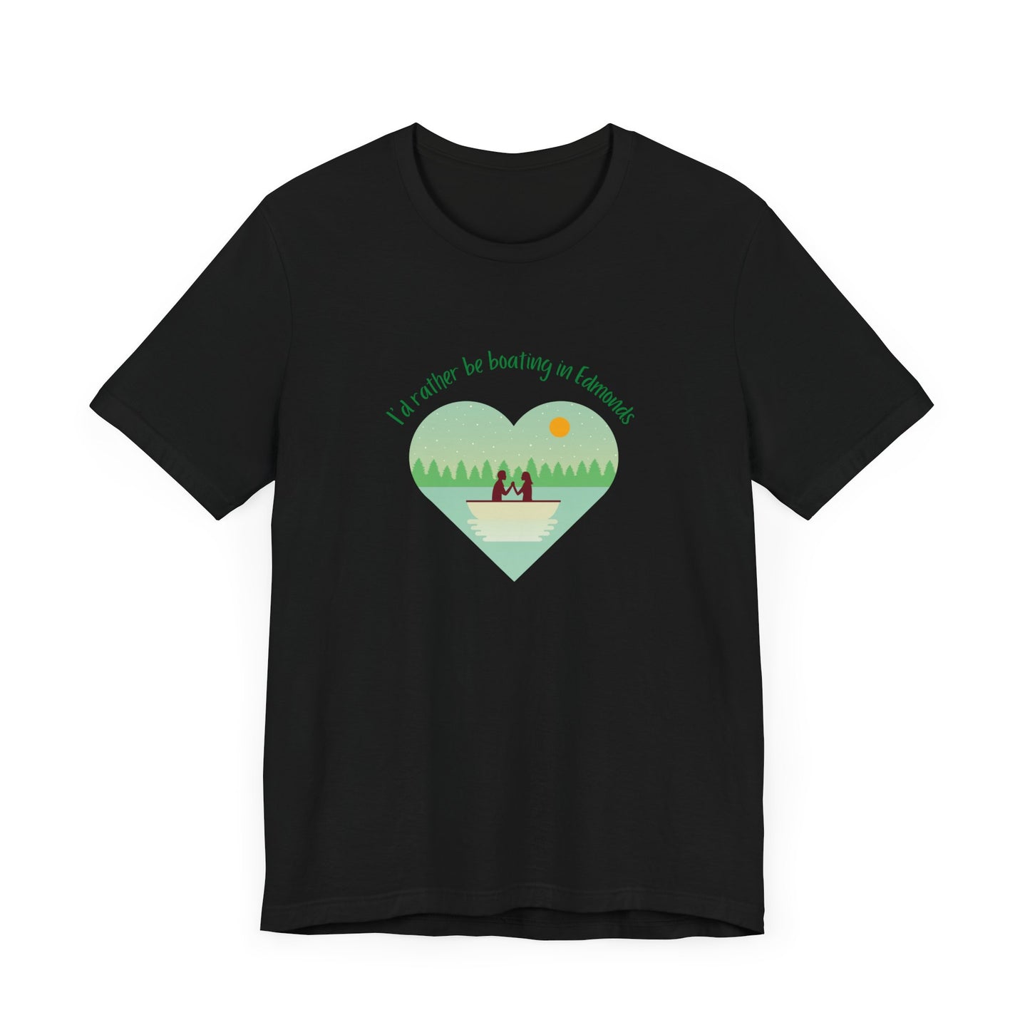 I'd rather be boating in Edmonds heart T-shirt