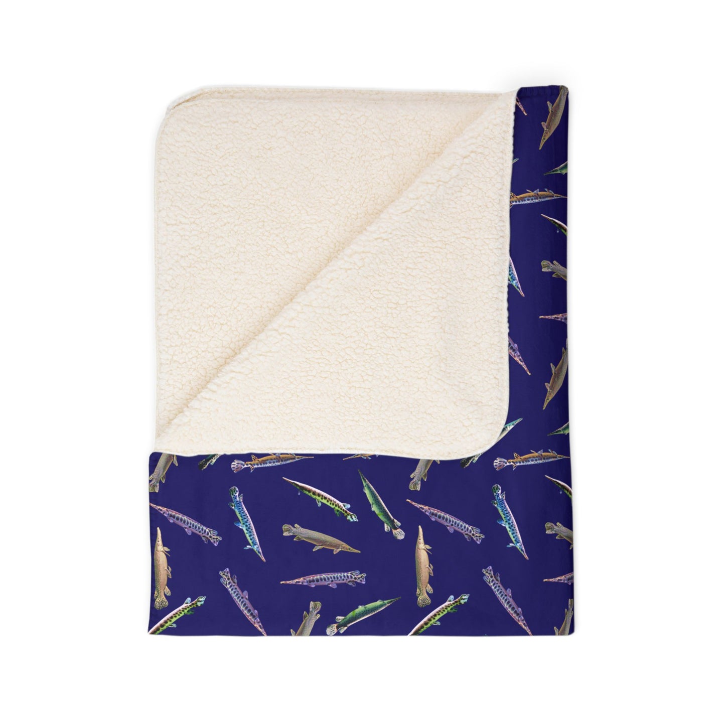 Glorious Gars Patterned Fleece Sherpa Blanket