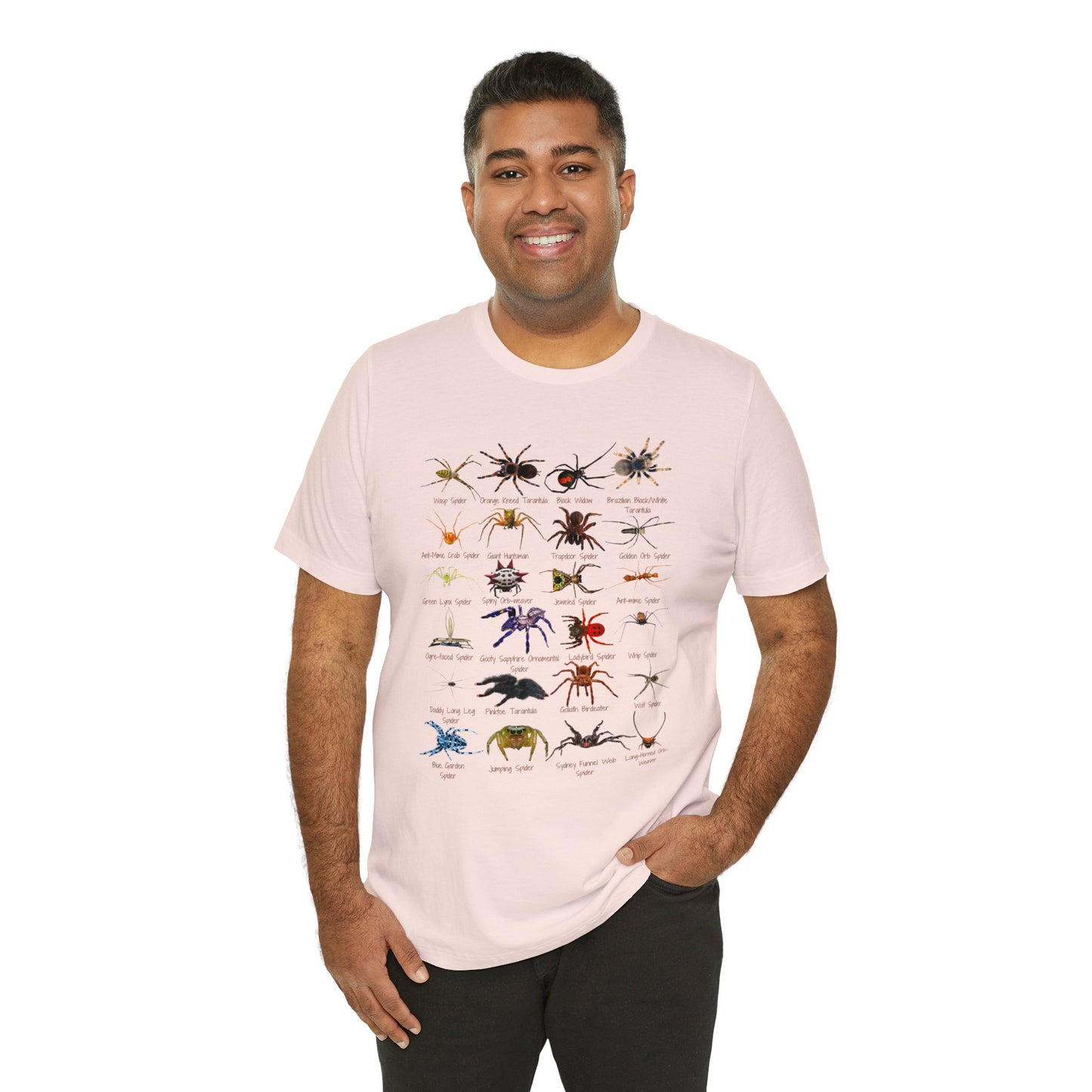 Stupendous Spiders T-shirt with 24 unique spiders