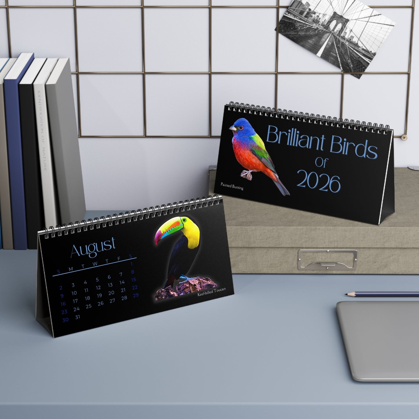 Brilliant Birds of 2026 Desktop Calendar