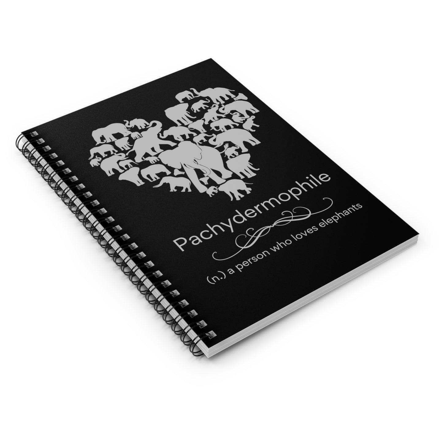 Pachydermophile - Lover of Elephants Spiral Notebook - Ruled Line