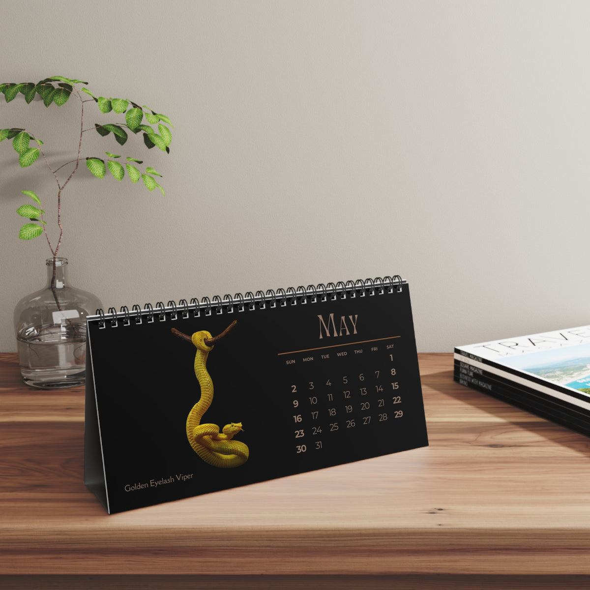 Striking Snakes of 2027 Desktop Calendar