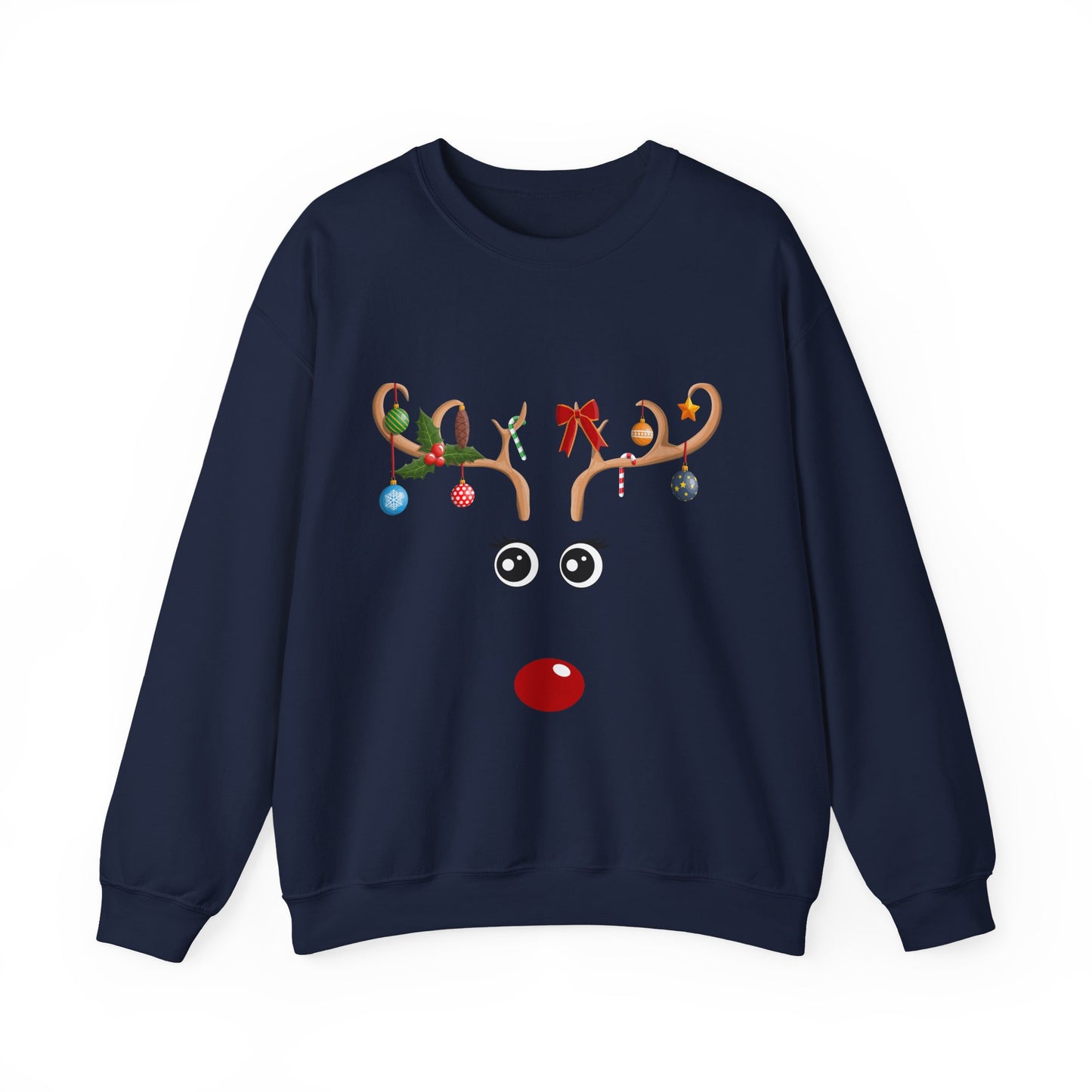 Reindeer Rudolph Christmas Holiday Crewneck Sweatshirt
