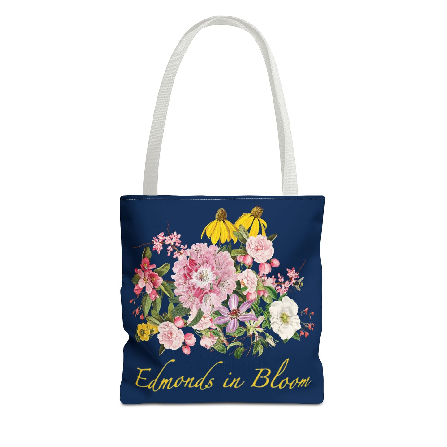 Edmonds in Bloom Tote Bag (Midnight Blue)