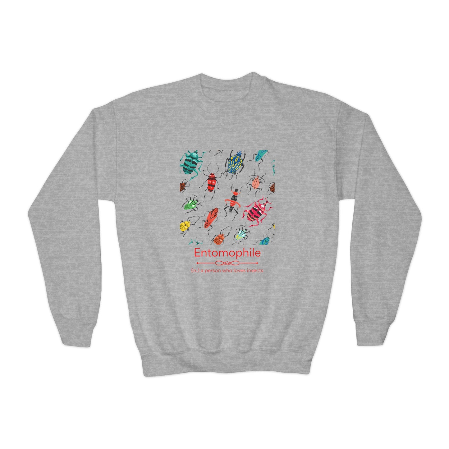 Entomophile - Lover of Insects Youth Crewneck Sweatshirt