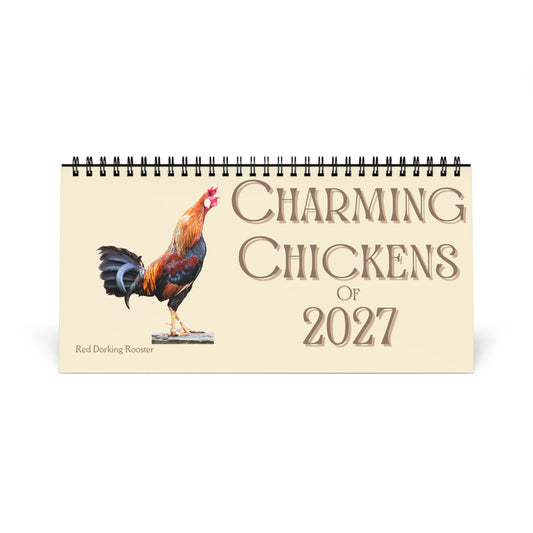 Charming Chickens of 2027 Desktop Calendar