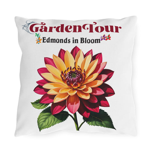Edmonds in Bloom Garden Tour 2026 Outdoor Pillows (White)