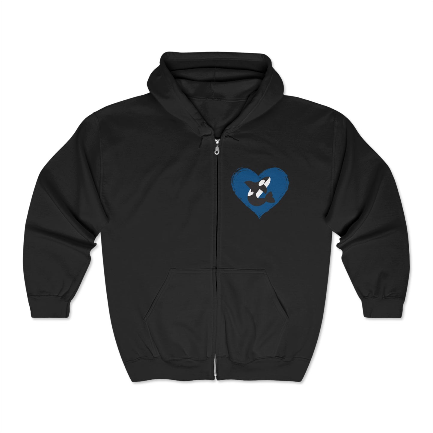 Orca Heart Full Zip Hoodie