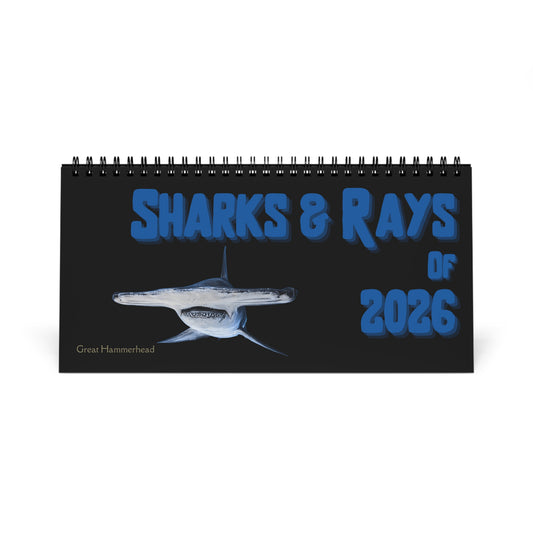 Sharks & Rays of. 2026 Desktop Calendar