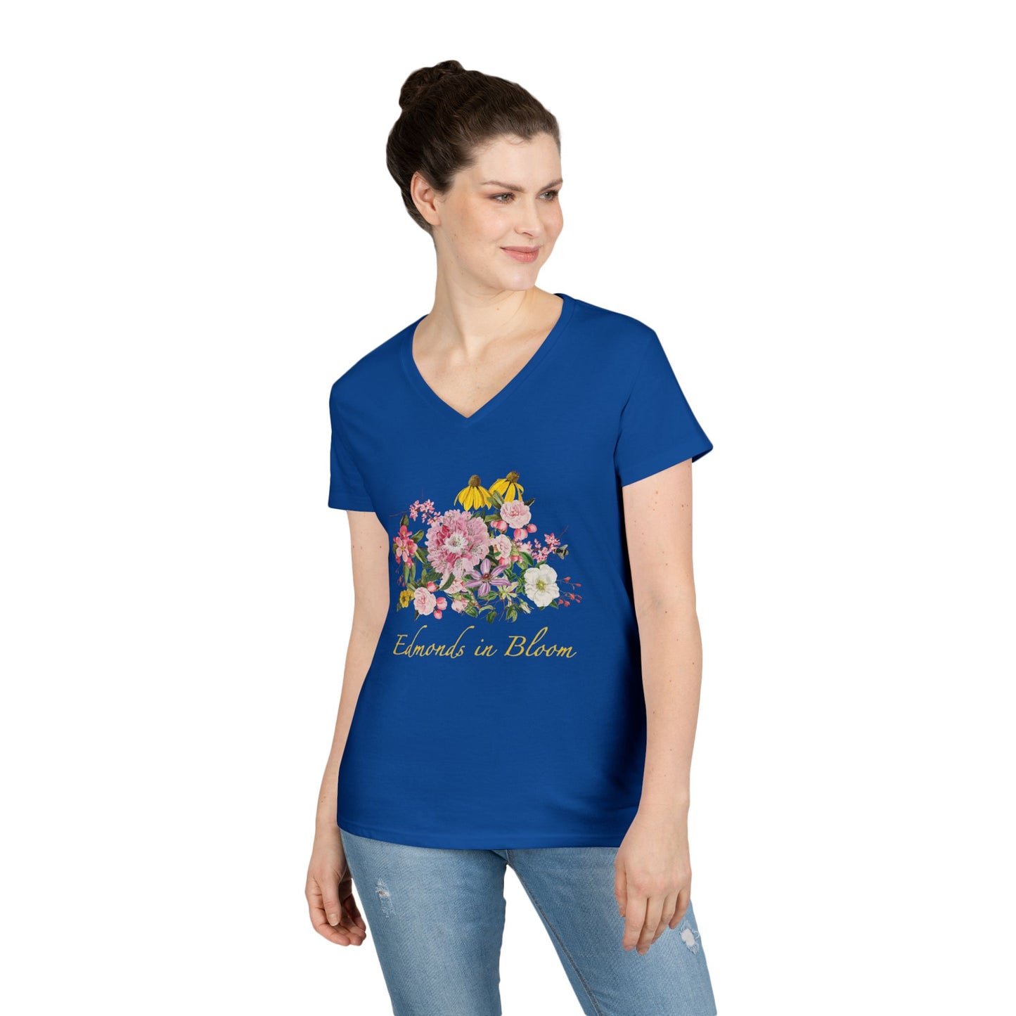 Edmonds in Bloom Women's V-Neck T-Shirt