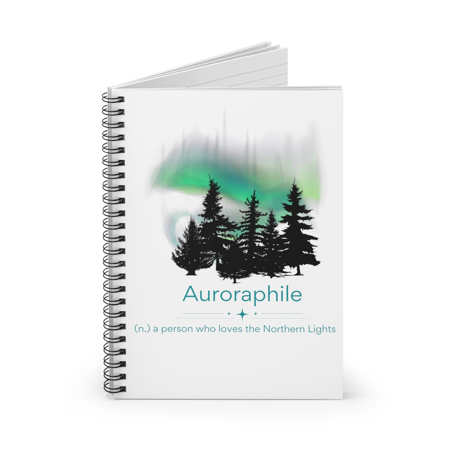 Auroraphile II - Northern Lights Lover Spiral Notebook - Ruled Line