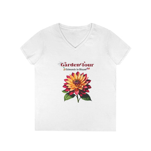 Edmonds in Bloom Garden Tour 2026 Ladies' V-Neck T-Shirt