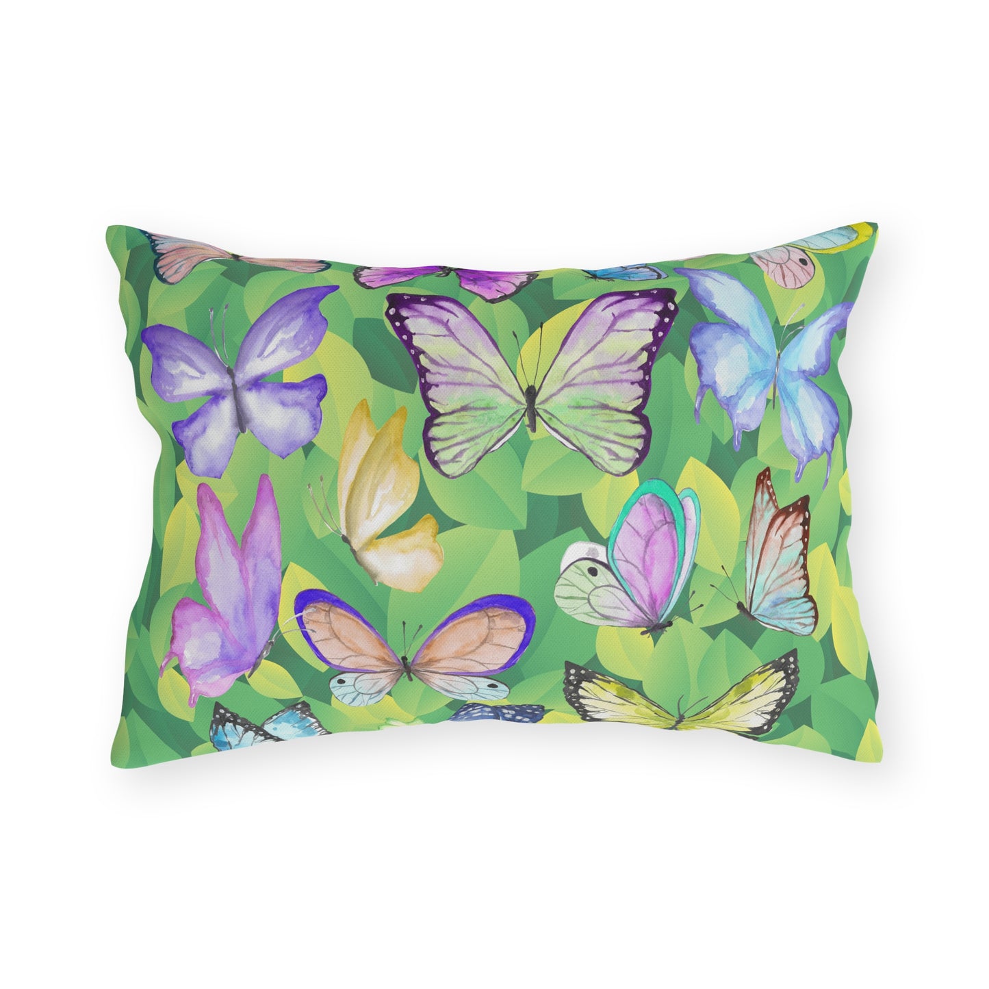 Watercolor Butterflies Outdoor Pillows