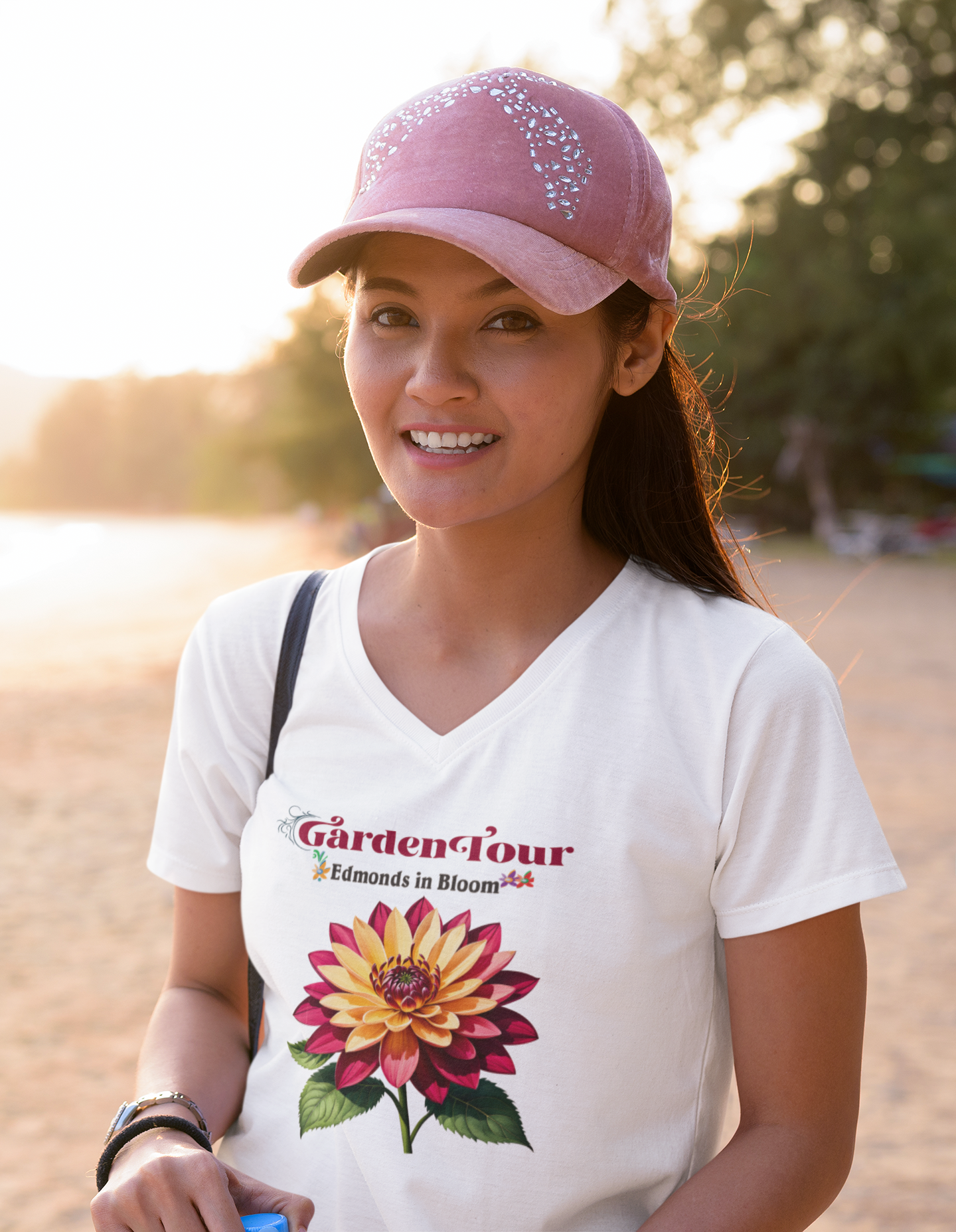 Edmonds in Bloom Garden Tour 2026 Ladies' V-Neck T-Shirt