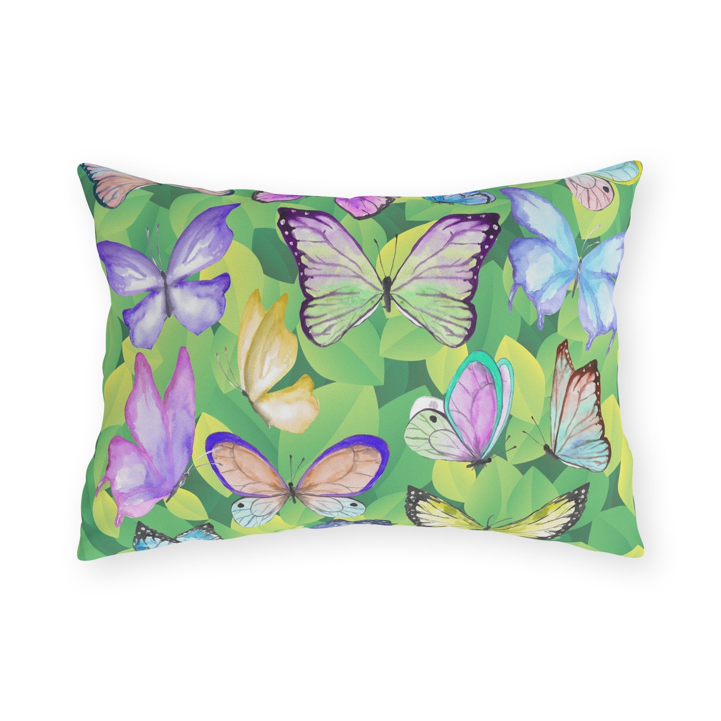 Watercolor Butterflies Outdoor Pillows