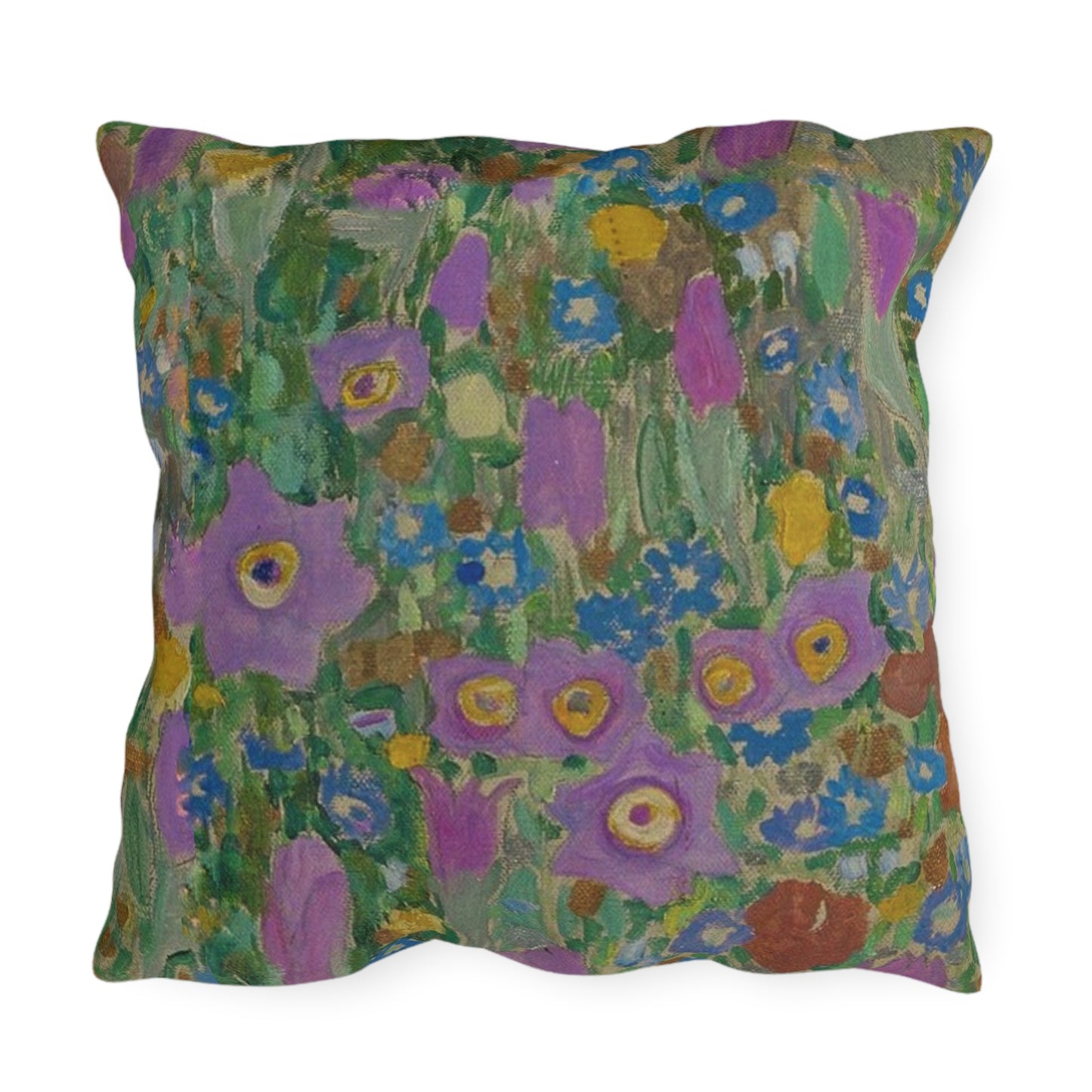 Klimt Kiss Flowers Outdoor Pillows