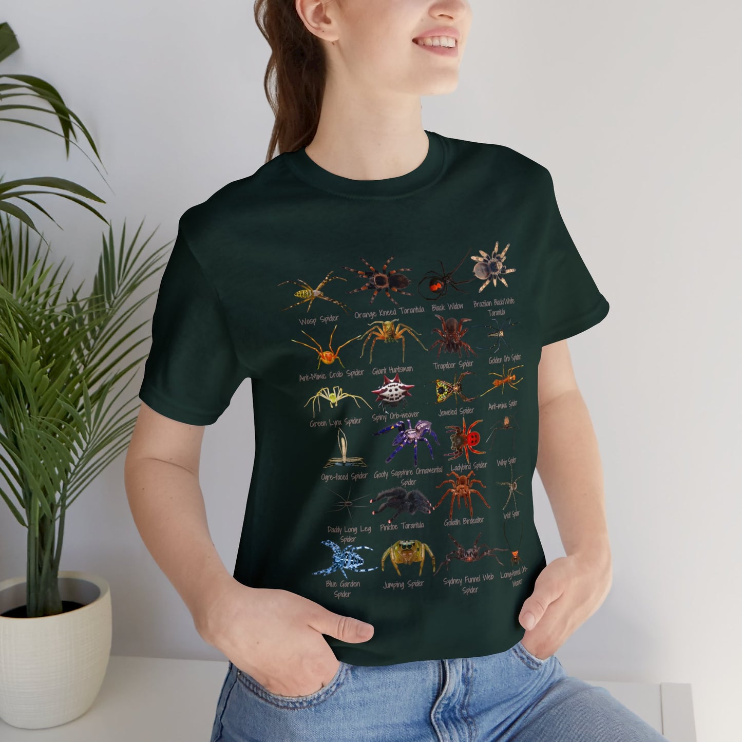 Stupendous Spiders T-shirt with 24 unique spiders