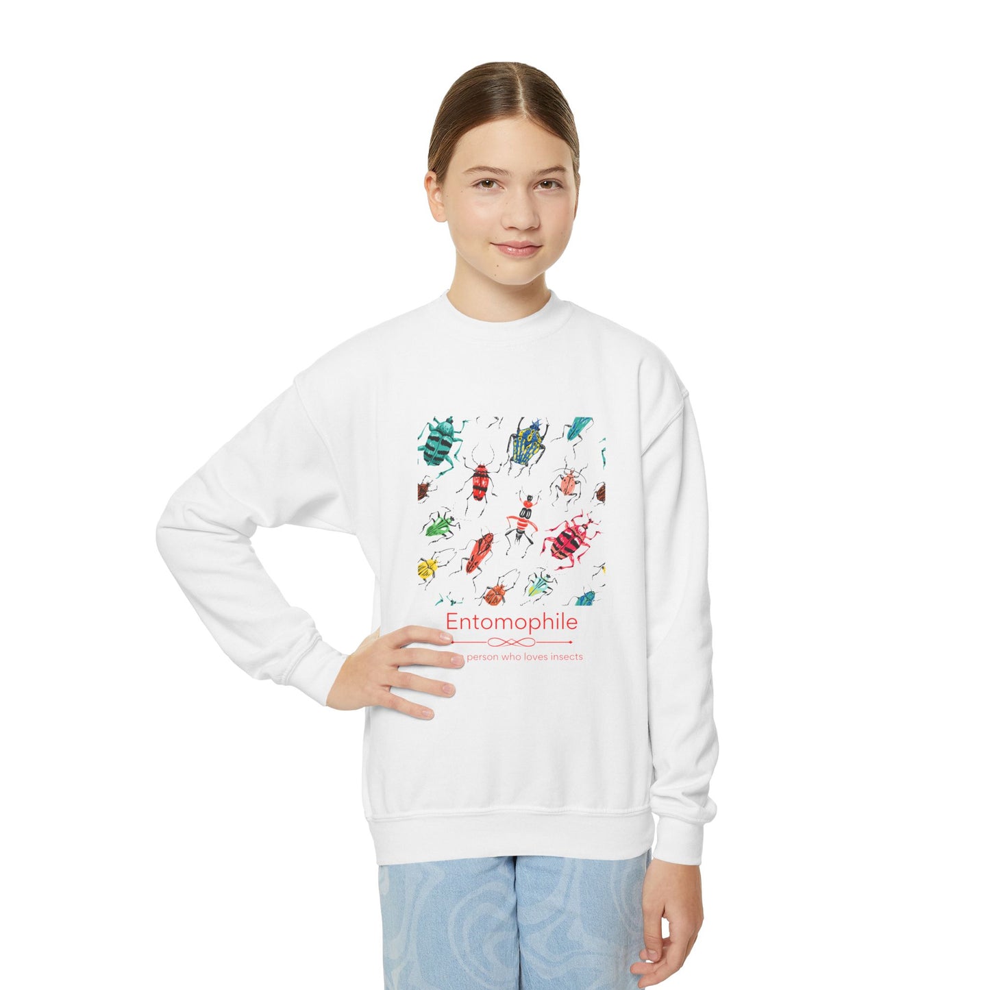 Entomophile - Lover of Insects Youth Crewneck Sweatshirt