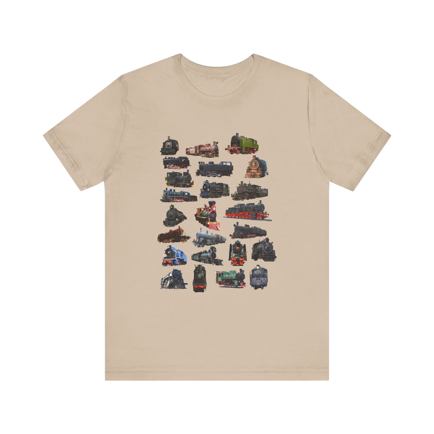 Locomotive Steam Engines Unisex Jersey Short Sleeve Tee