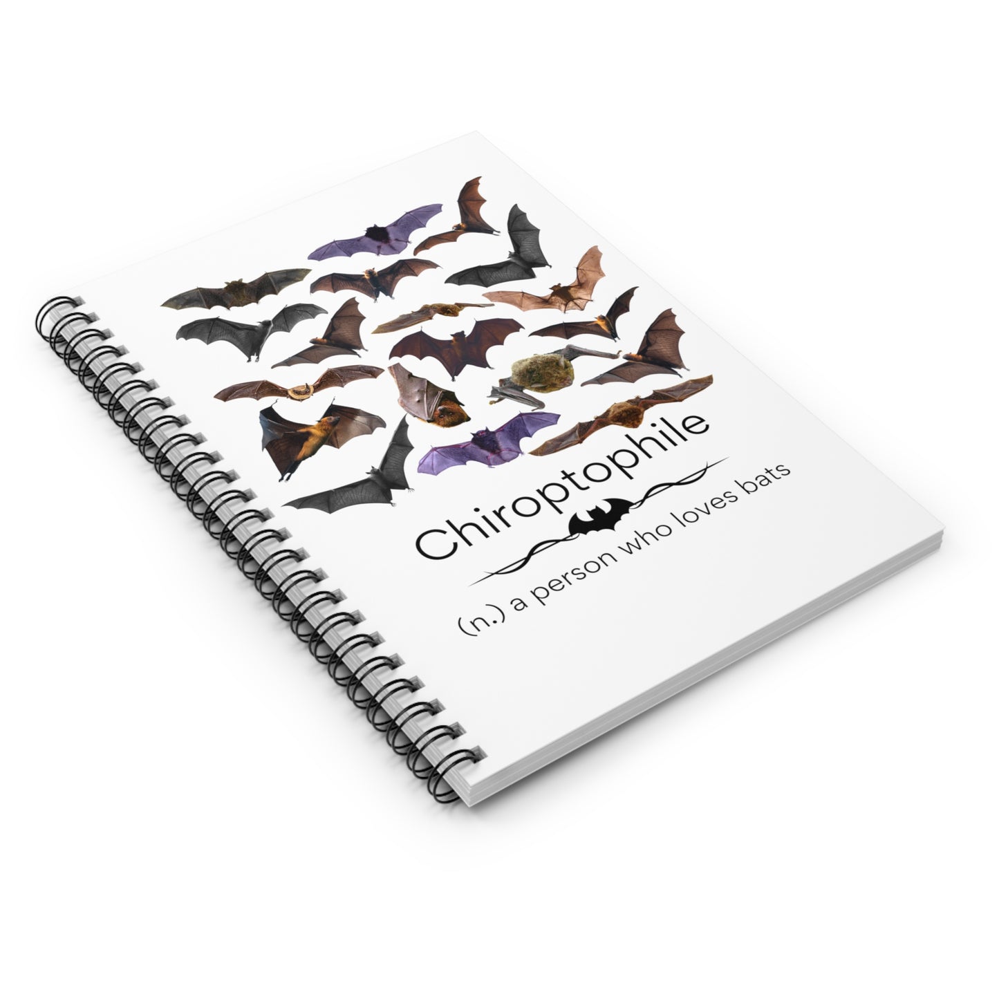 Chiroptophile - lover of bats Spiral Notebook - Ruled Line