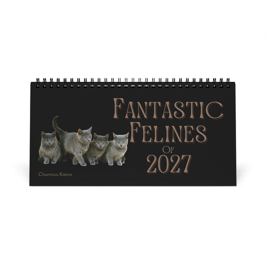 Fantastic Felines of 2027 Desktop Calendar