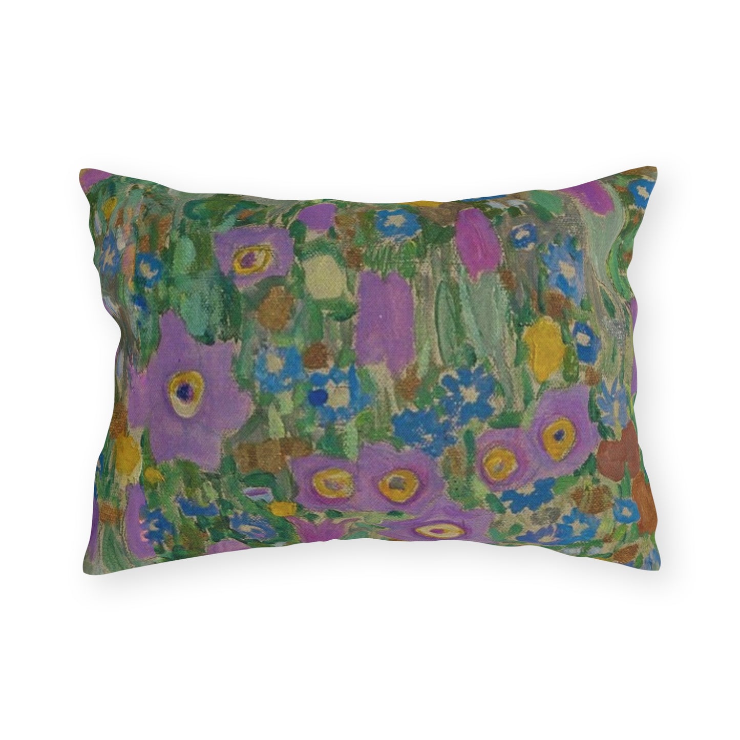 Klimt Kiss Flowers Outdoor Pillows