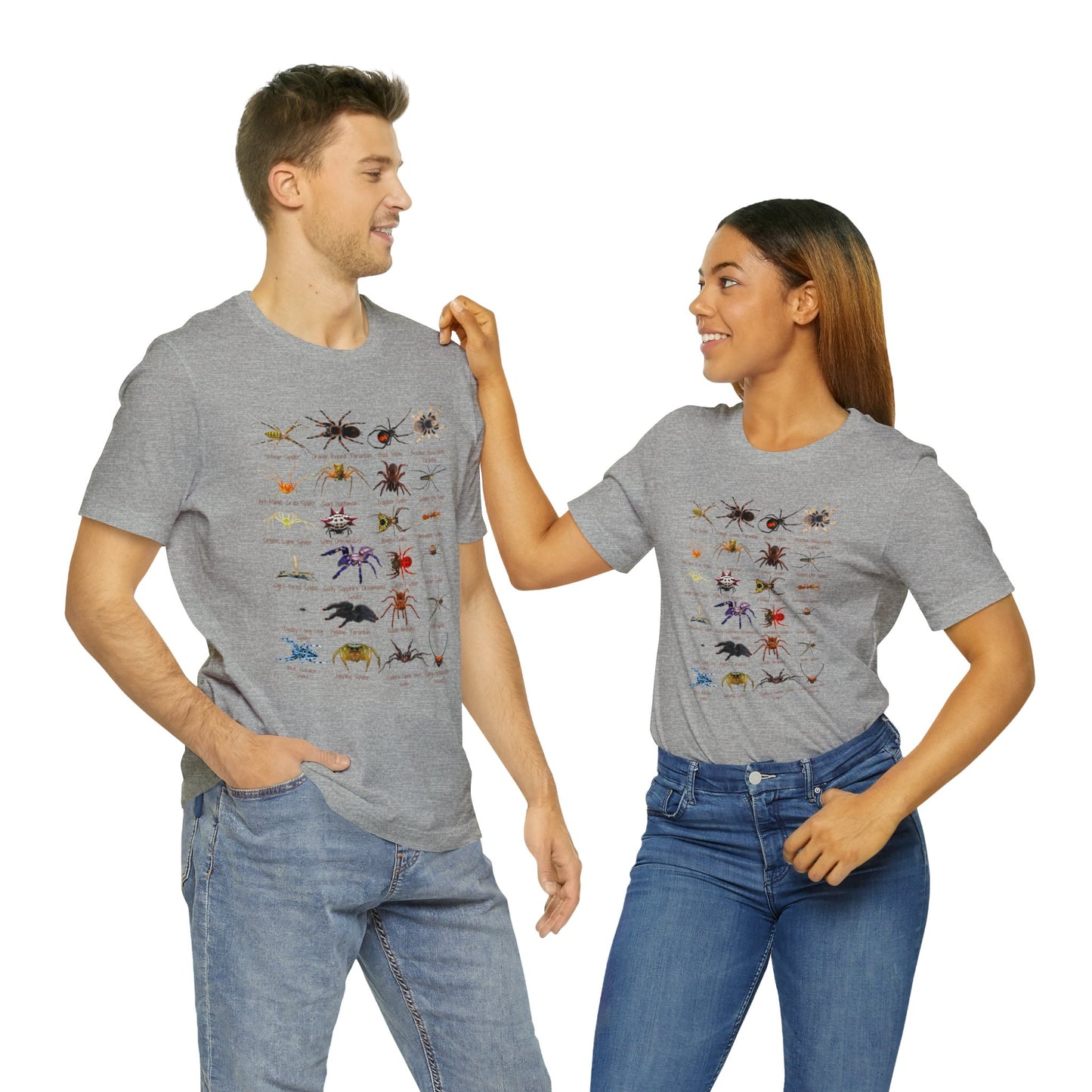 Stupendous Spiders T-shirt with 24 unique spiders