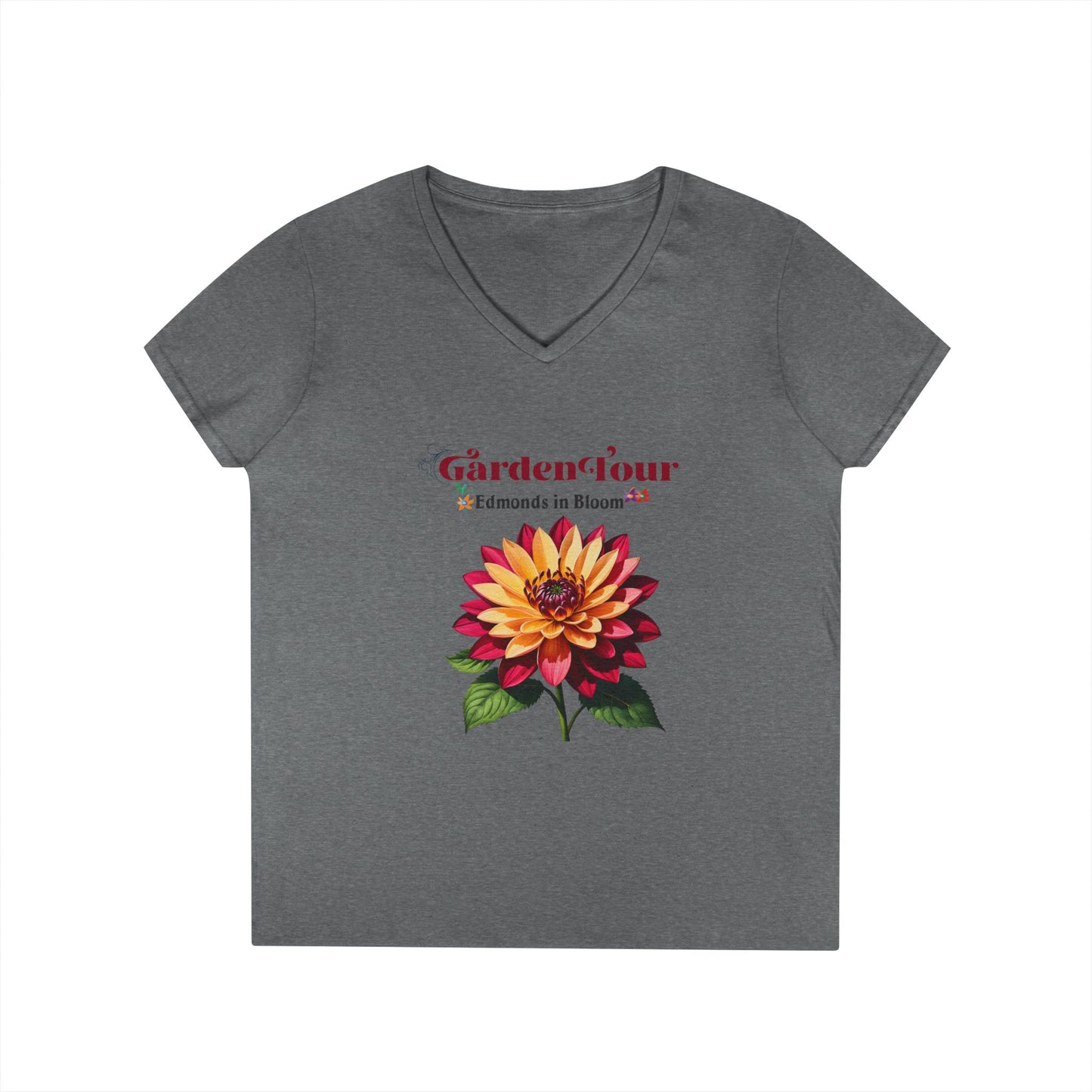 Edmonds in Bloom Garden Tour 2026 Ladies' V-Neck T-Shirt