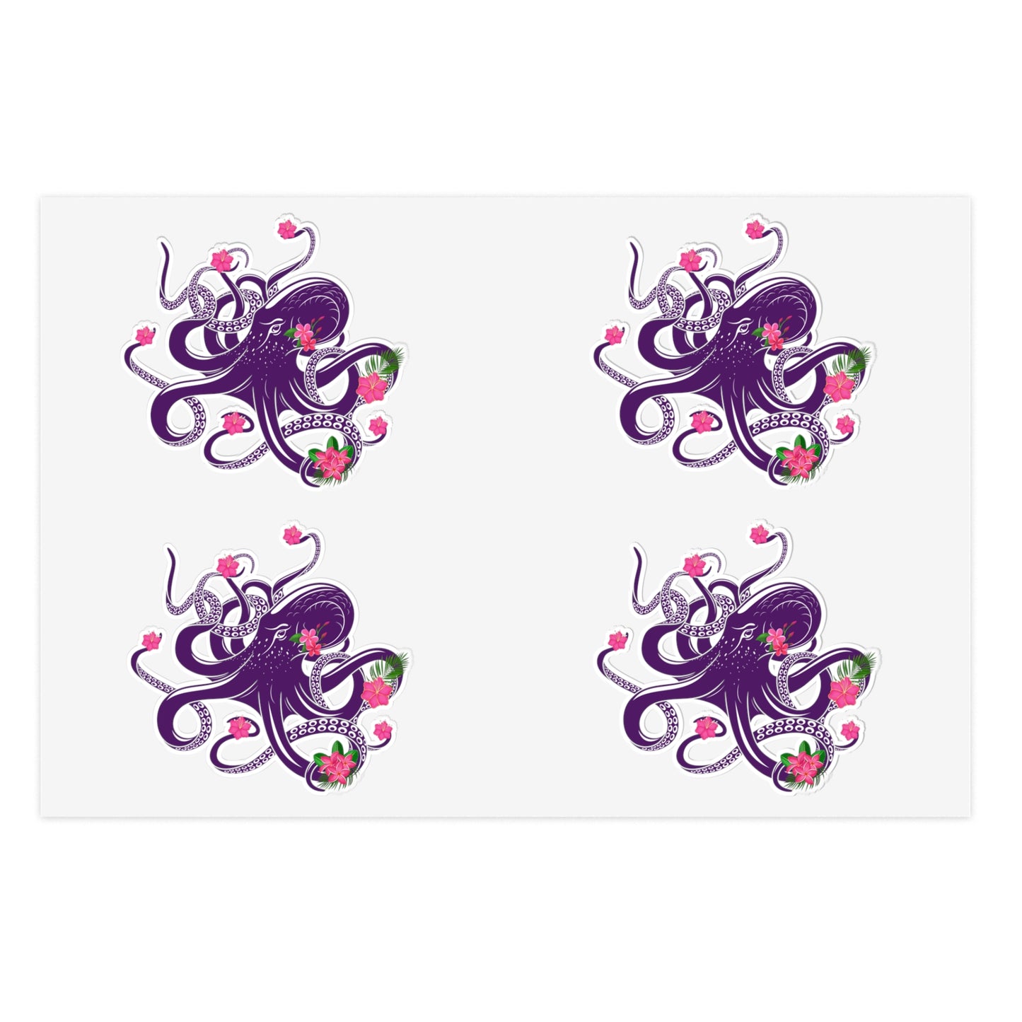 Floral Octopus Sticker Sheet