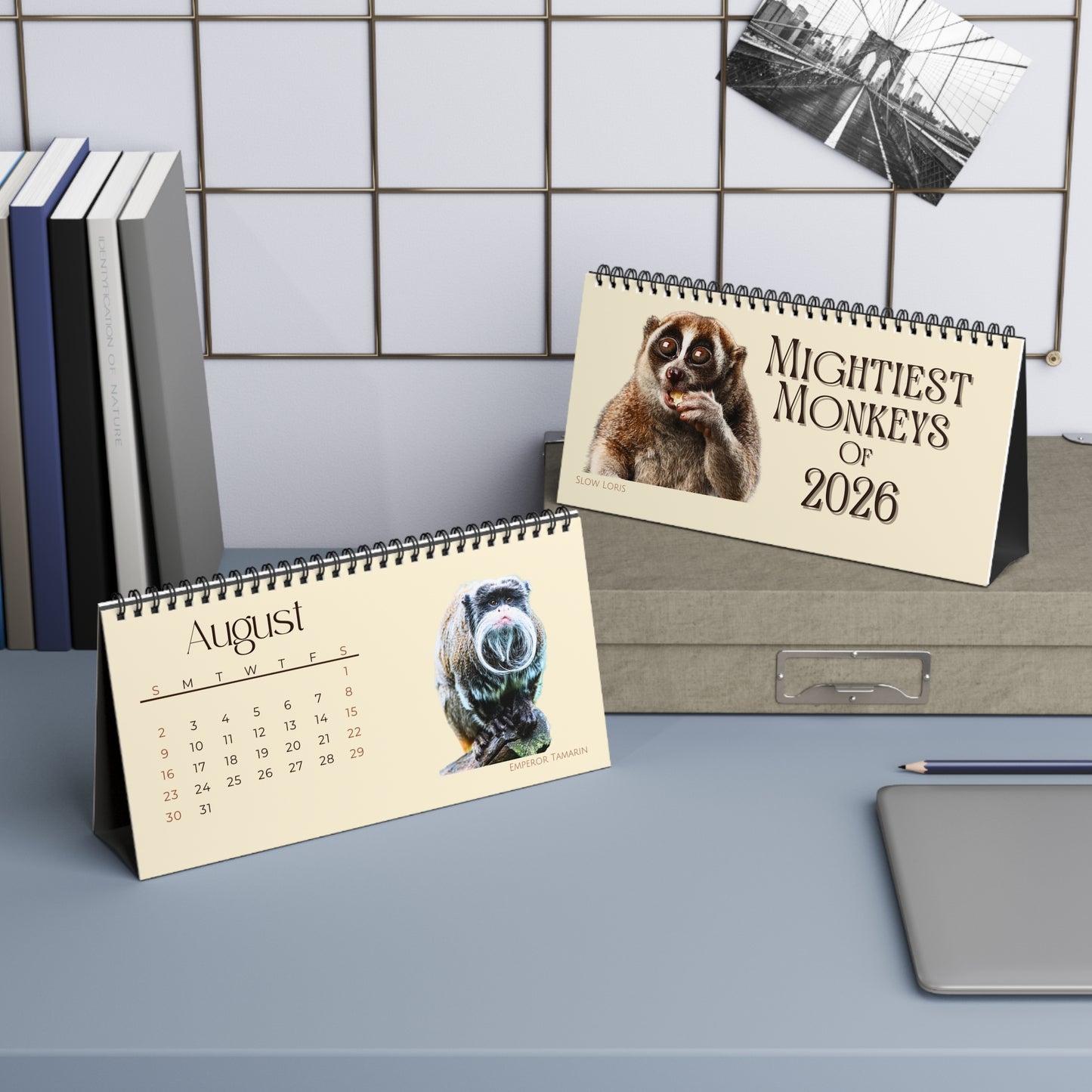 Mightiest Monkeys of 2026 Desktop Calendar