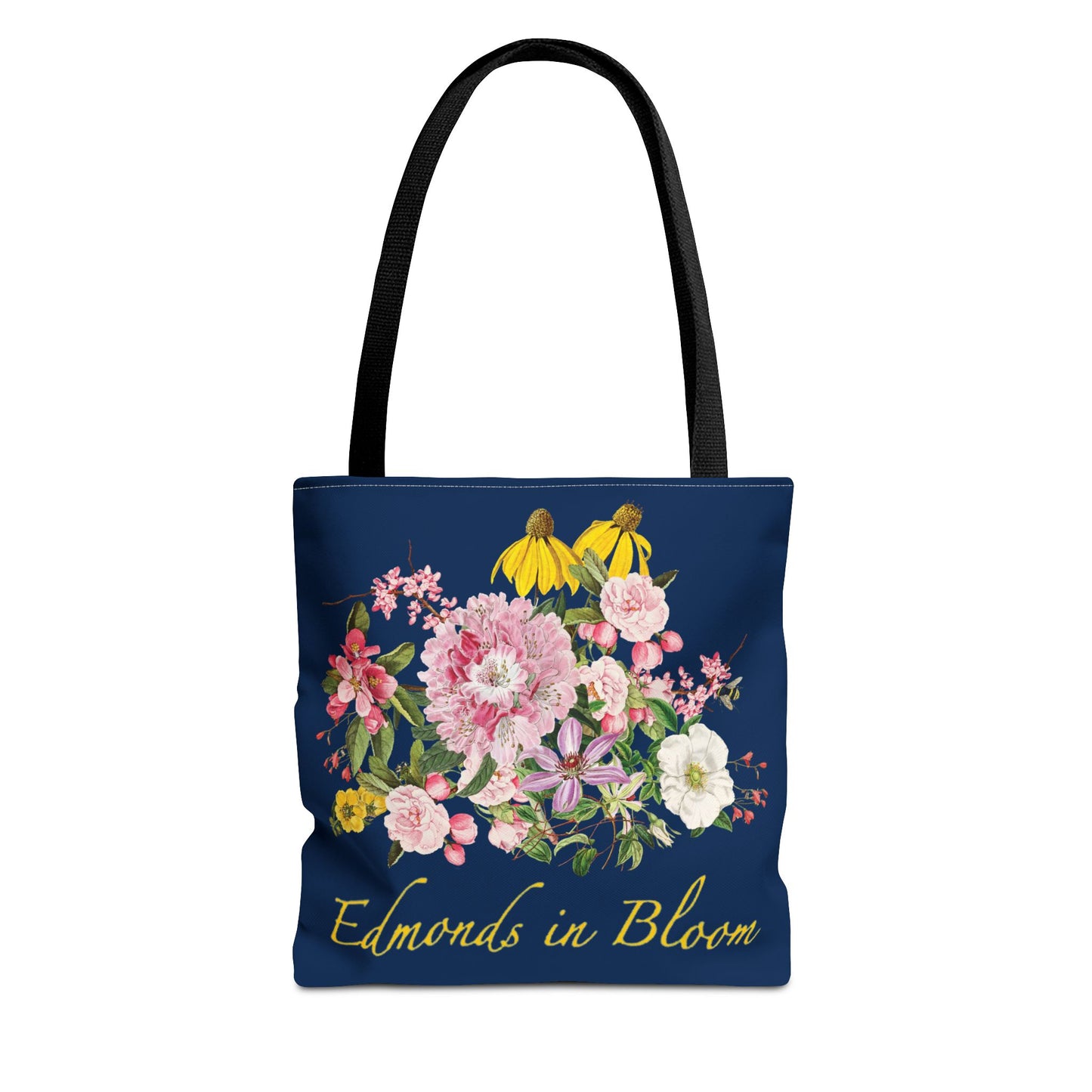 Edmonds in Bloom Tote Bag (Midnight Blue)