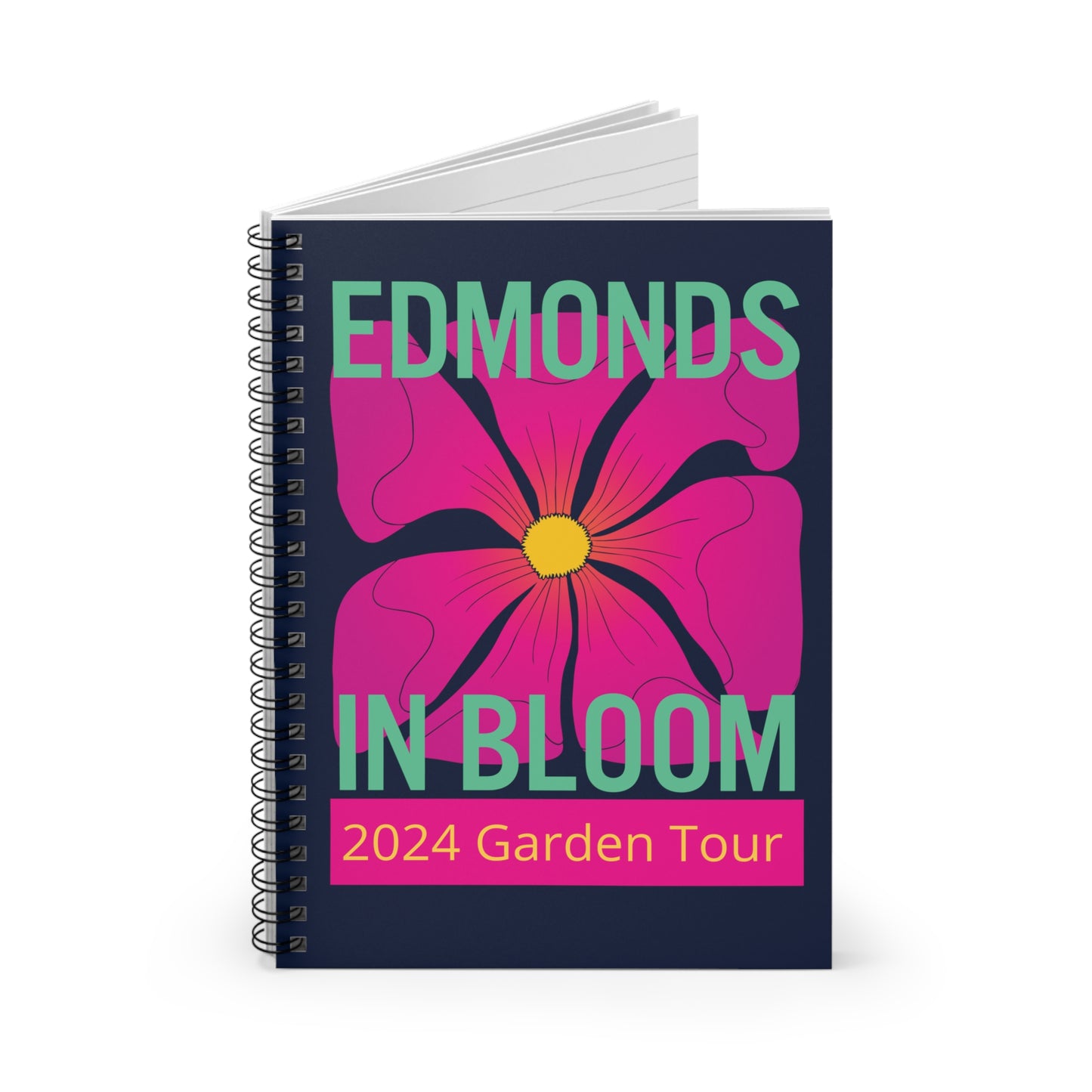 Edmonds in Bloom 2024 Garden Tour Spiral Notebook - Ruled Line
