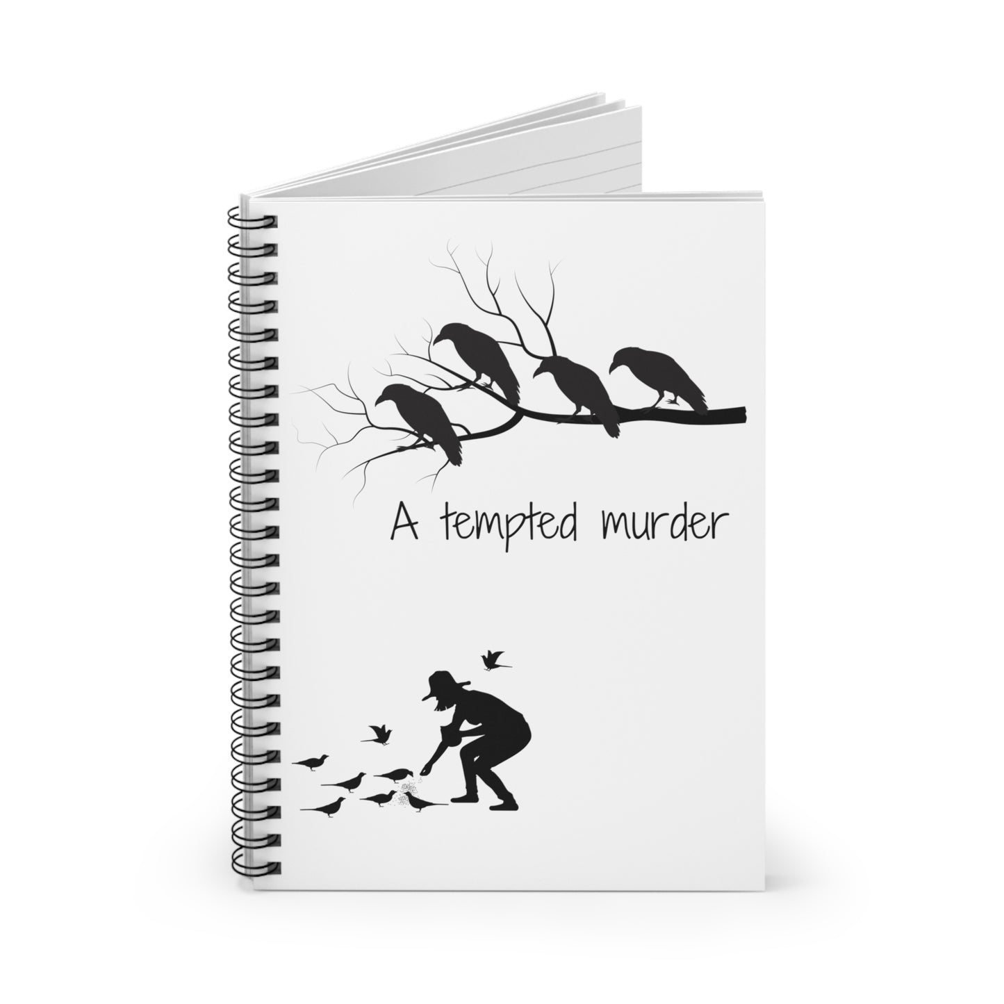 A Tempted Murder - Crows Spiral Notebook - Ruled Line