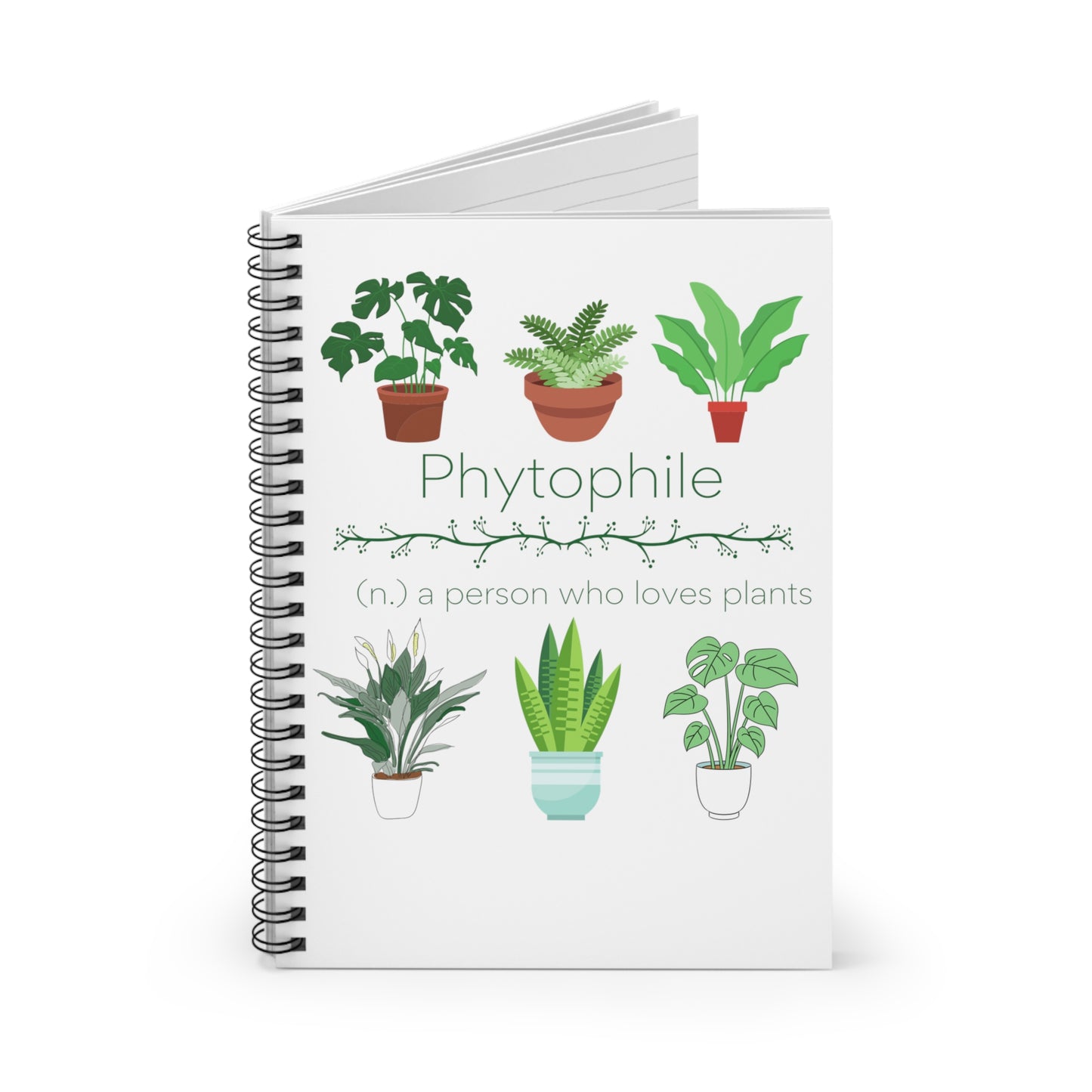 Phytophile Spiral Notebook - Ruled Line