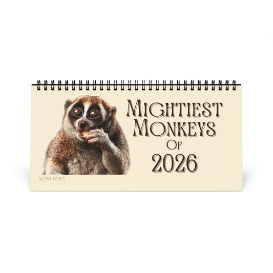 Mightiest Monkeys of 2026 Desktop Calendar