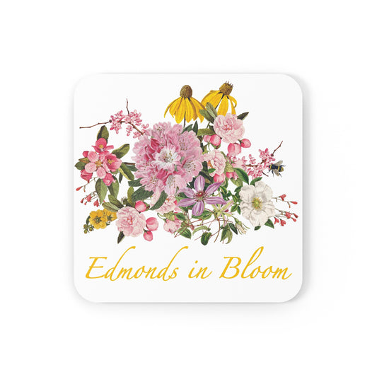 Edmonds in Bloom Cork Back Coaster