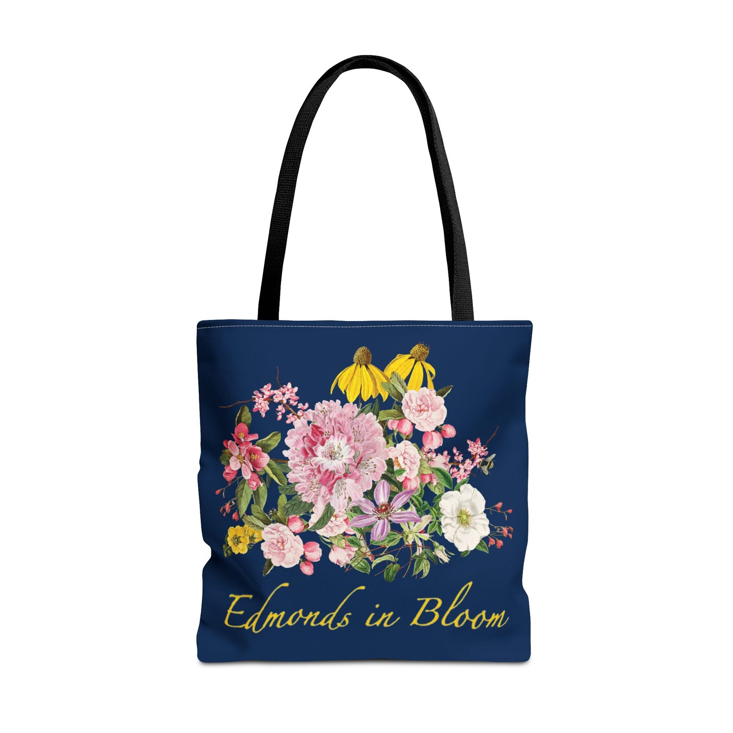 Edmonds in Bloom Tote Bag (Midnight Blue)