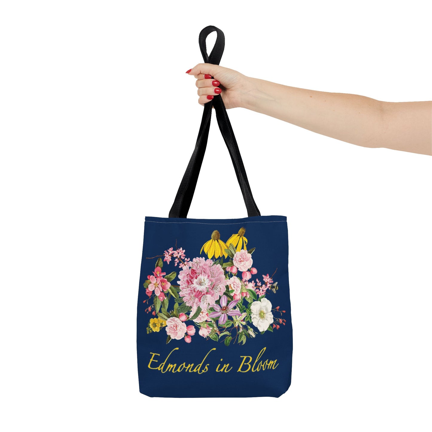 Edmonds in Bloom Tote Bag (Midnight Blue)