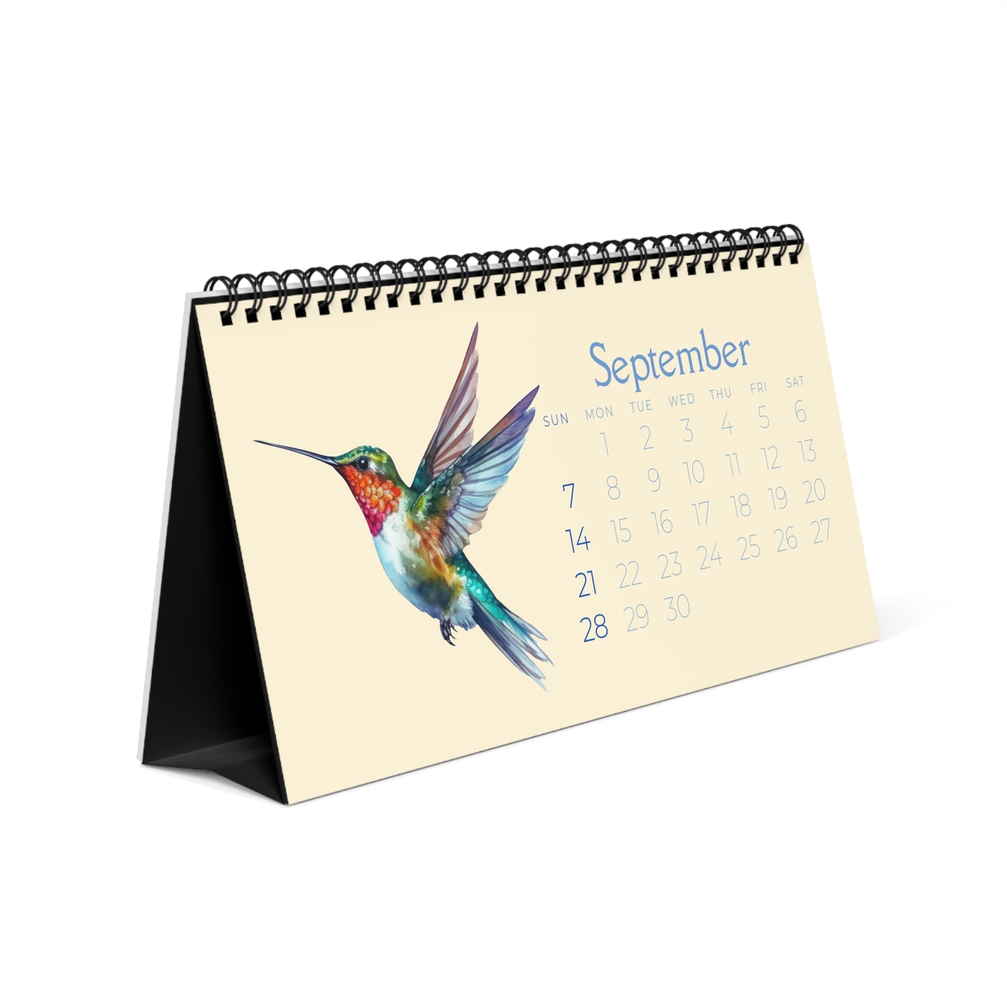 Watercolor Hummingbirds of 2025 Desktop Calendar