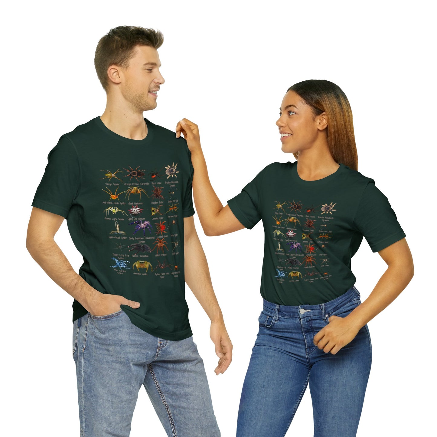 Stupendous Spiders T-shirt with 24 unique spiders