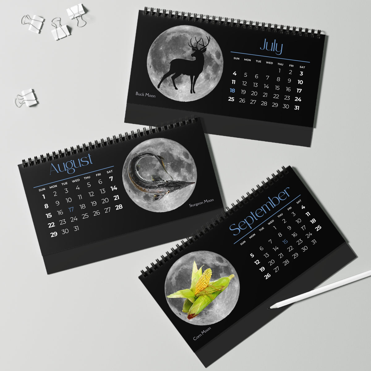 Full Moon Names of 2027 Desktop Calendar