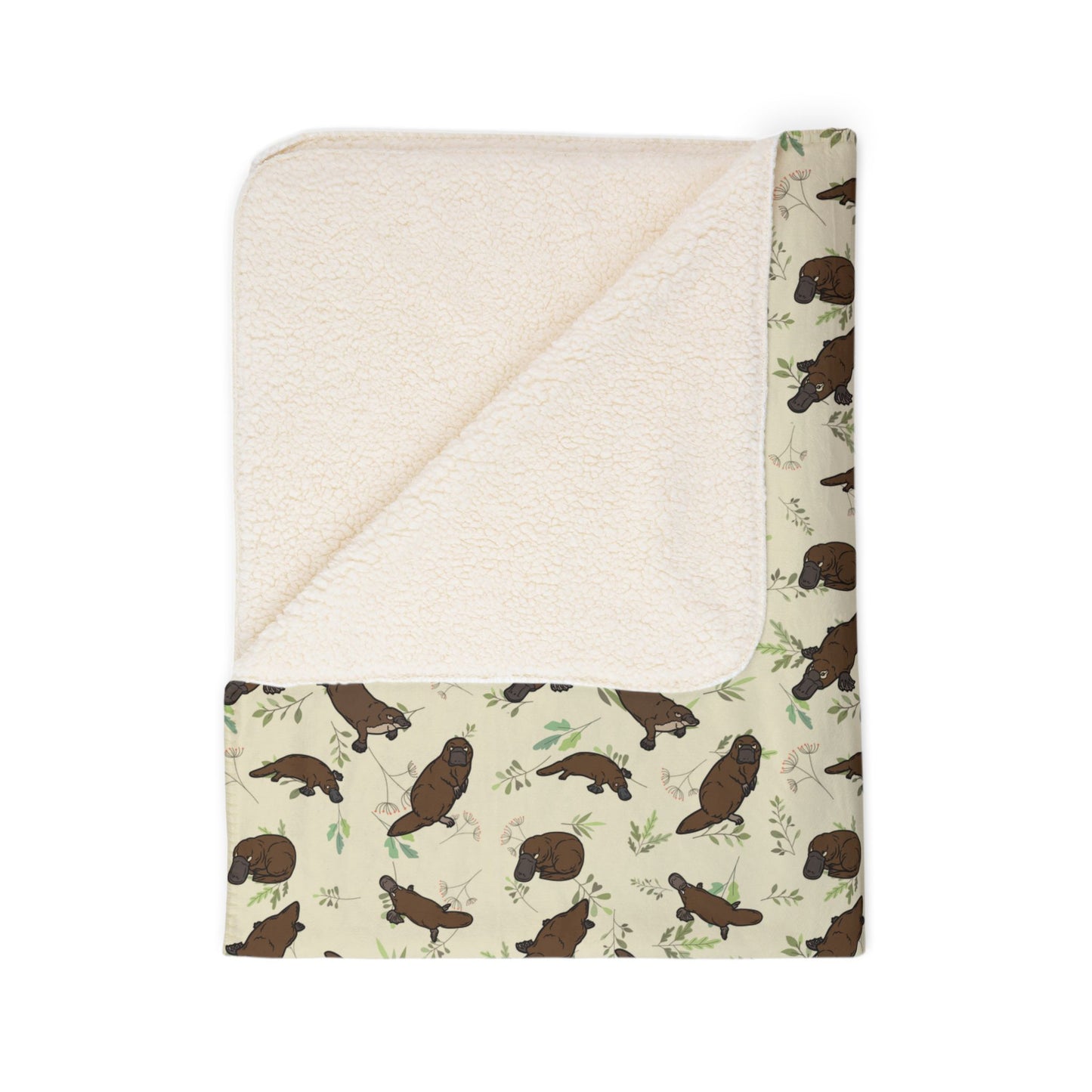 Platypus Paradise Fleece Sherpa Blanket