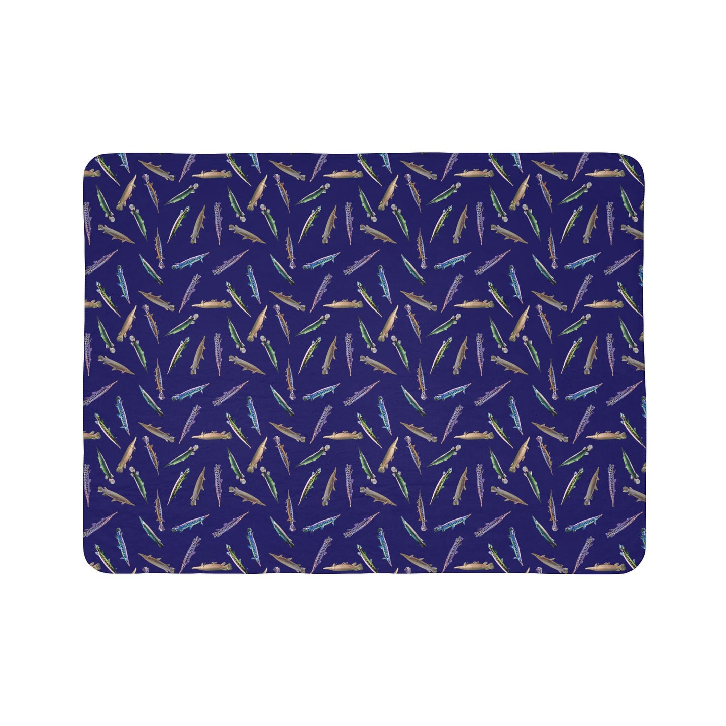 Glorious Gars Patterned Fleece Sherpa Blanket