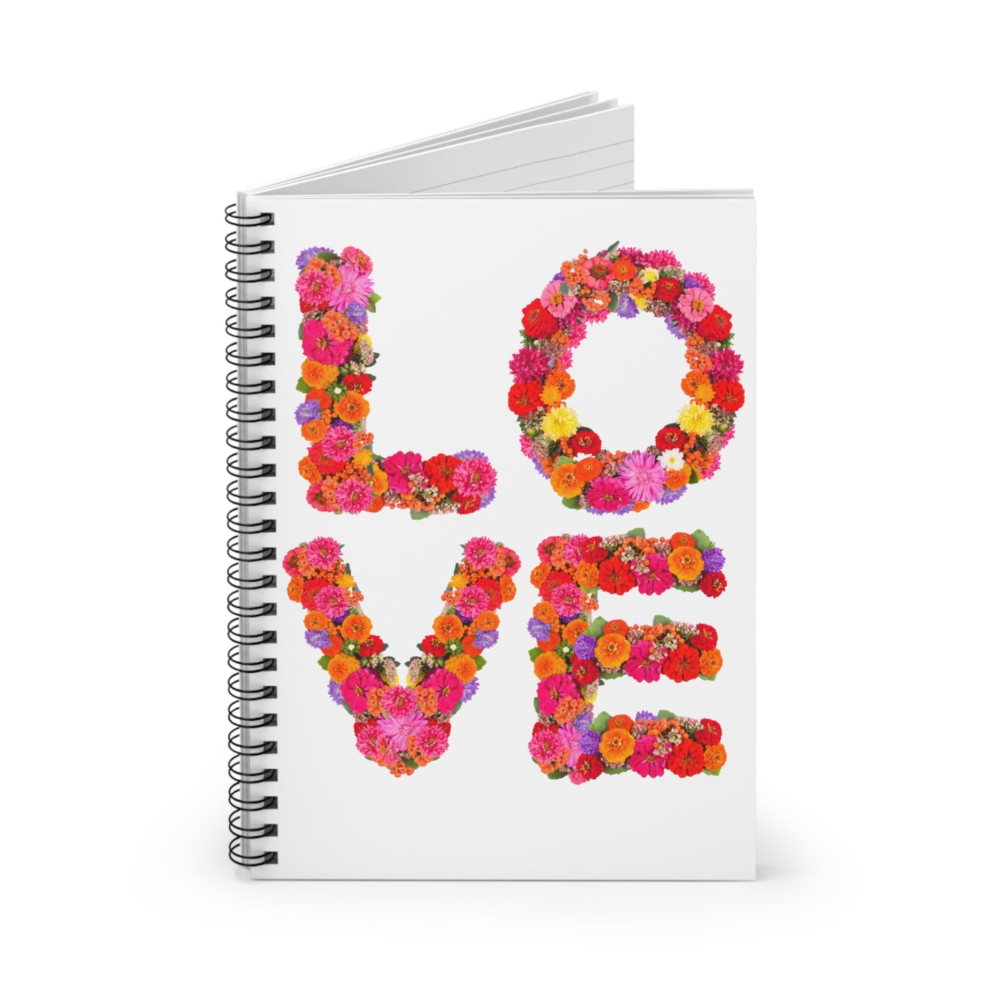 Floral Love Spiral Notebook - Ruled Line