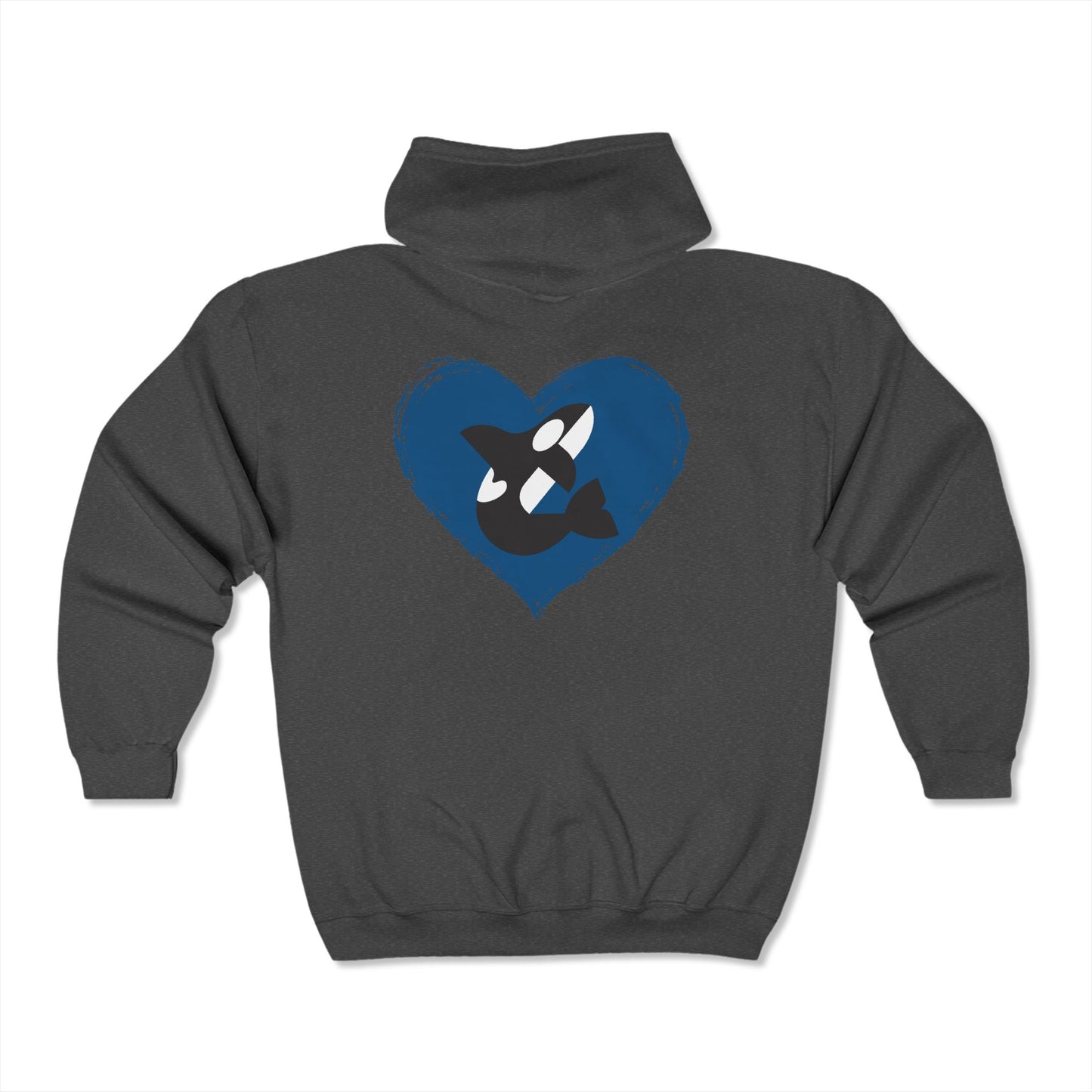 Orca Heart Full Zip Hoodie