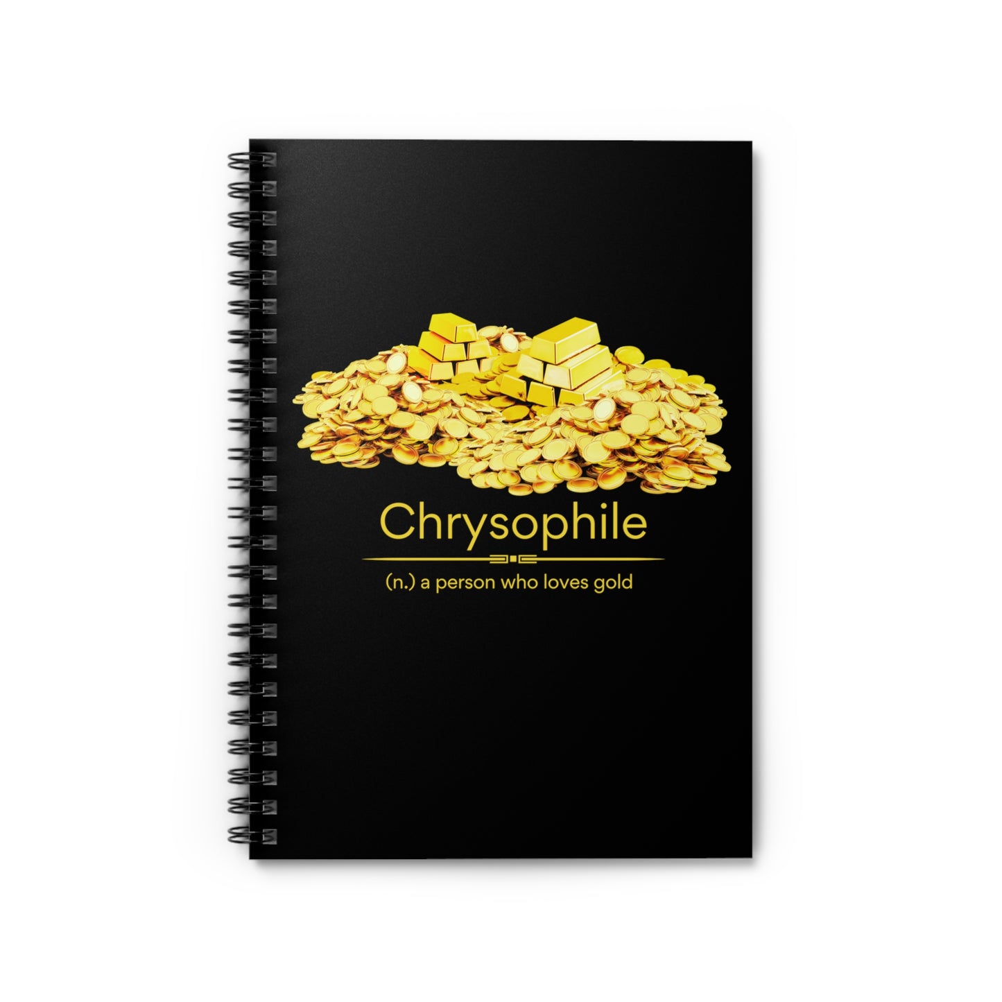 Chrysophile II - Lover of Gold Spiral Notebook - Ruled Line