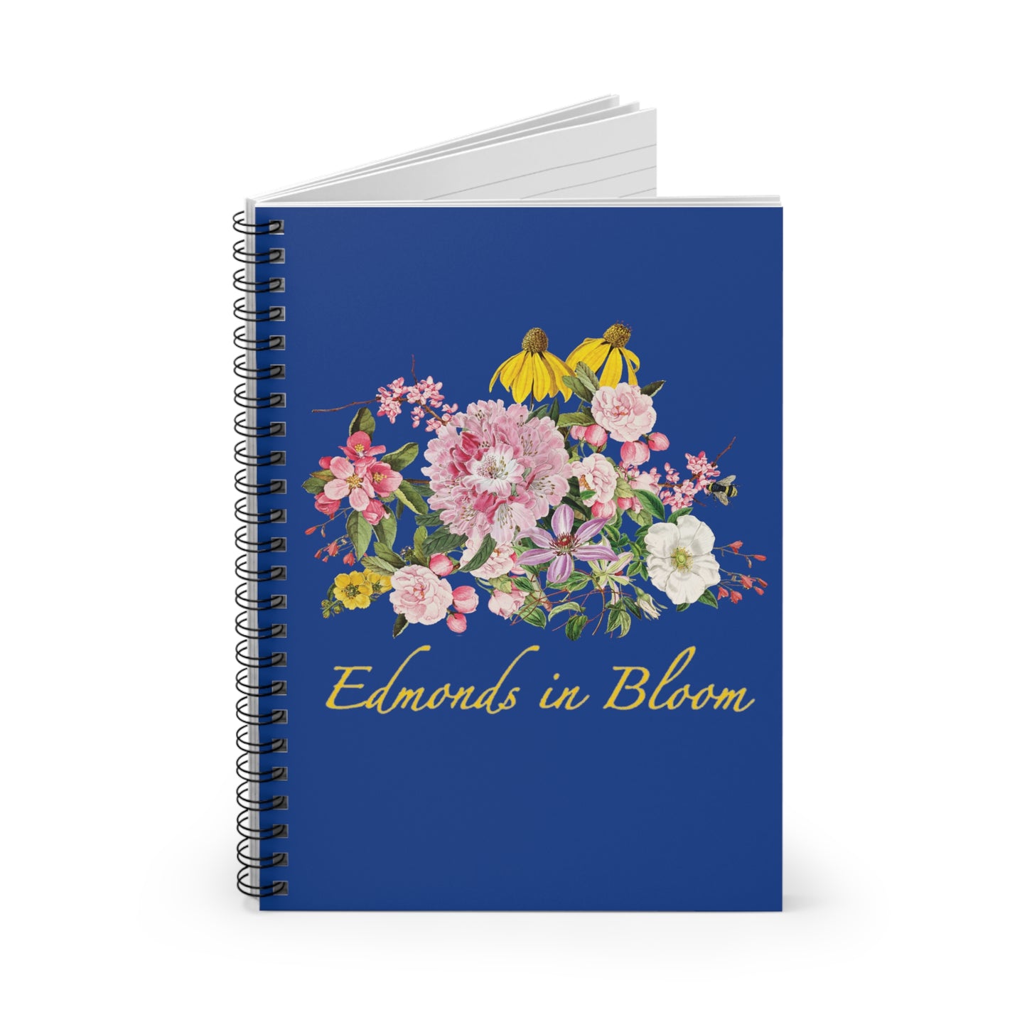 Edmonds in Bloom Spiral Notebook (Blue) - Ruled Line