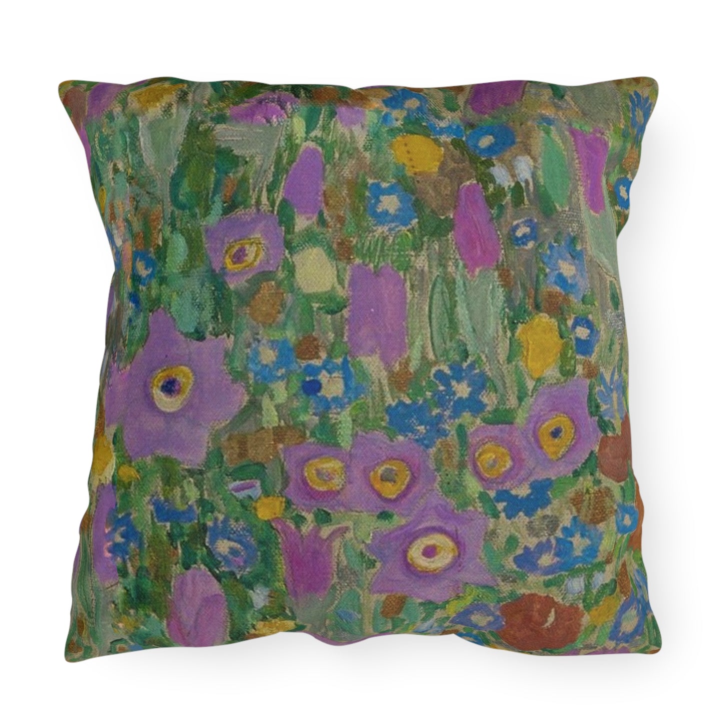 Klimt Kiss Flowers Outdoor Pillows