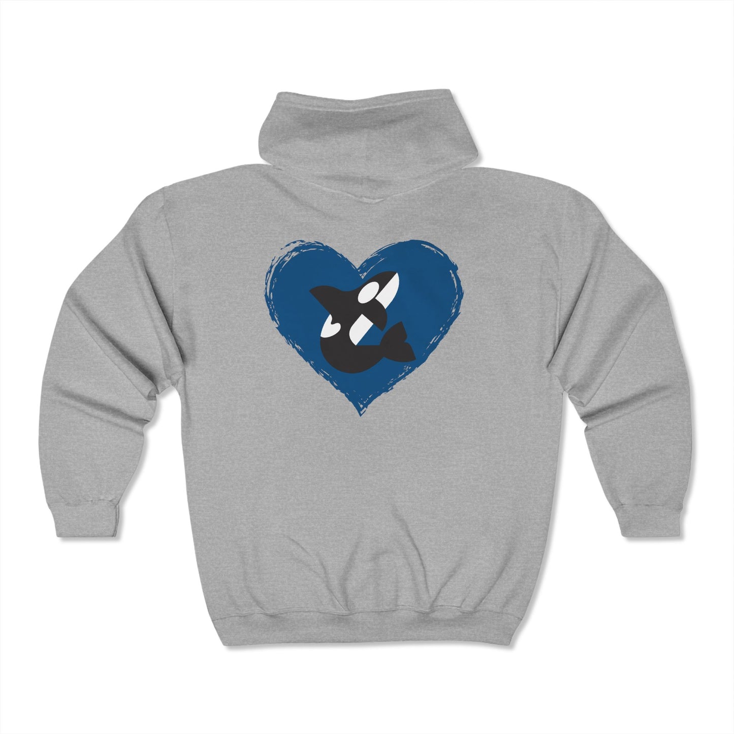 Orca Heart Full Zip Hoodie