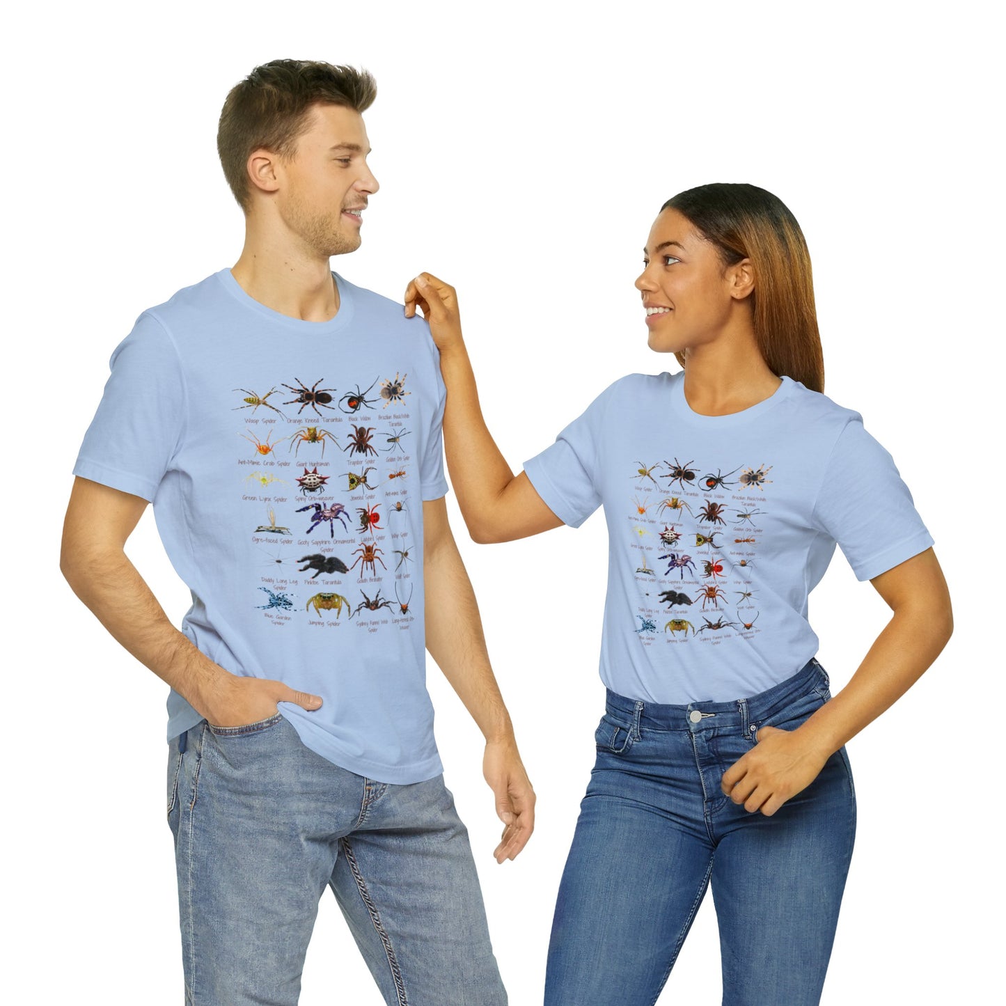 Stupendous Spiders T-shirt with 24 unique spiders